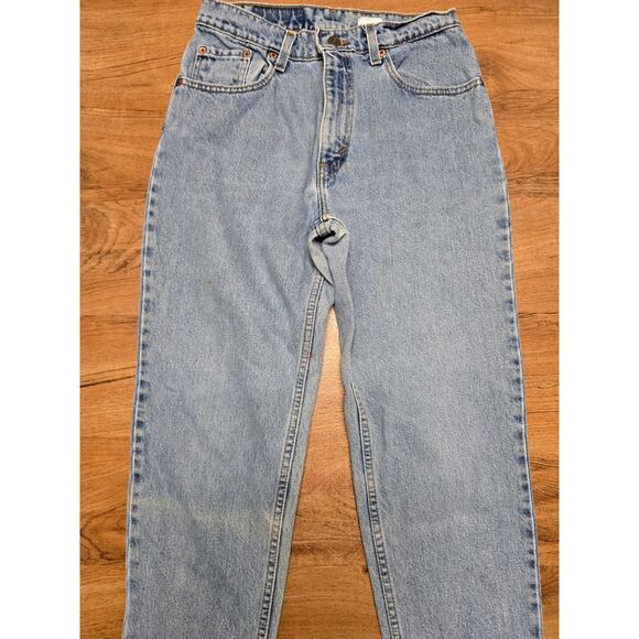 Vintage Levi's 501 Womens Jeans 9 Short Blue Light Wash Relax Fit Tapered Leg - Picture 3 of 16